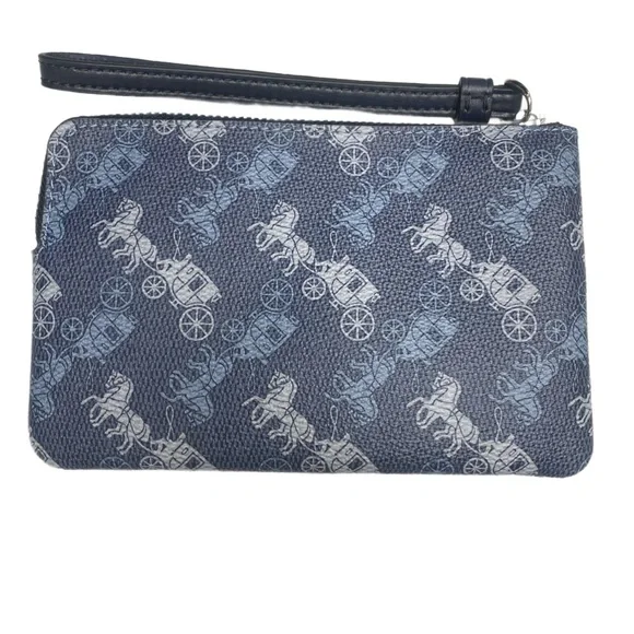 Coach Navy and Light Blue Wristlet - Picture 3 of 5